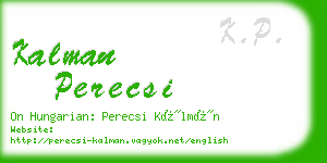 kalman perecsi business card